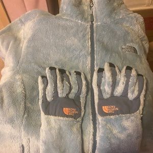 North Face Fleece Zip Jacket with matching gloves